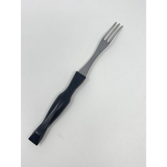 Cutco 1726 Stainless Steel Turning Meat Fork 3 Prong 11" Black Plastic Handle - Picture 6 of 7